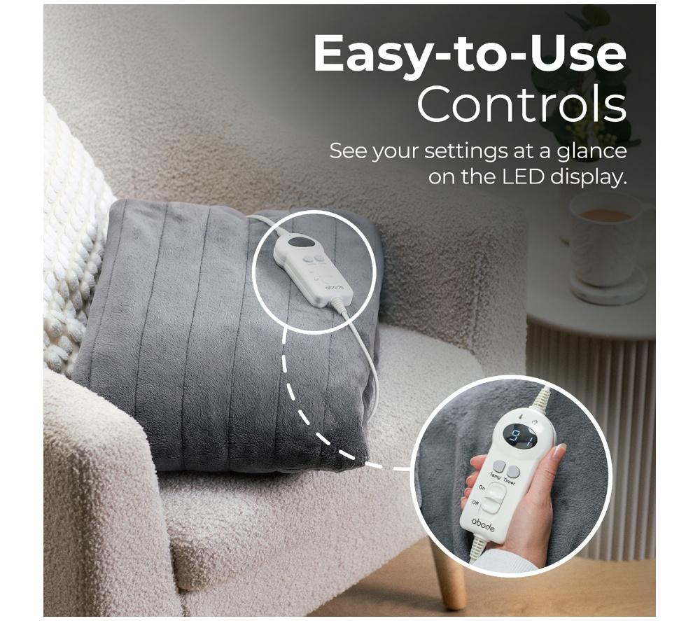 ABODE AHT1001GR Heated Throw - Grey image number 9 of 12