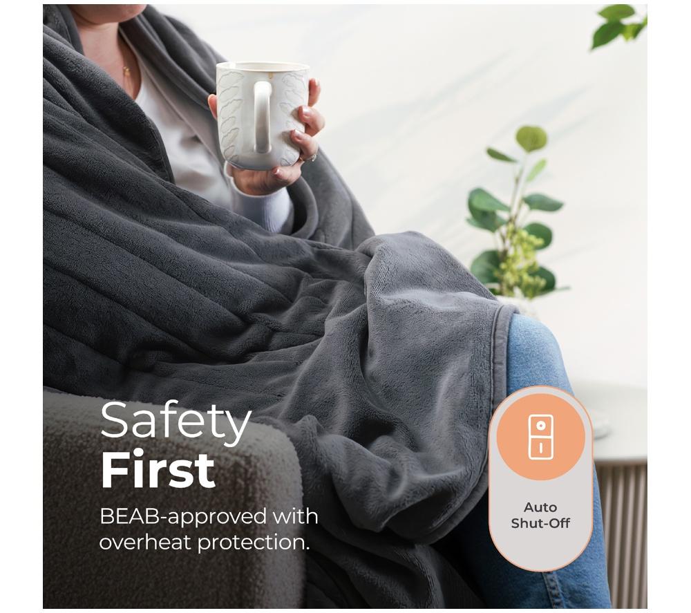 ABODE AHT1001GR Heated Throw - Grey image number 10 of 12