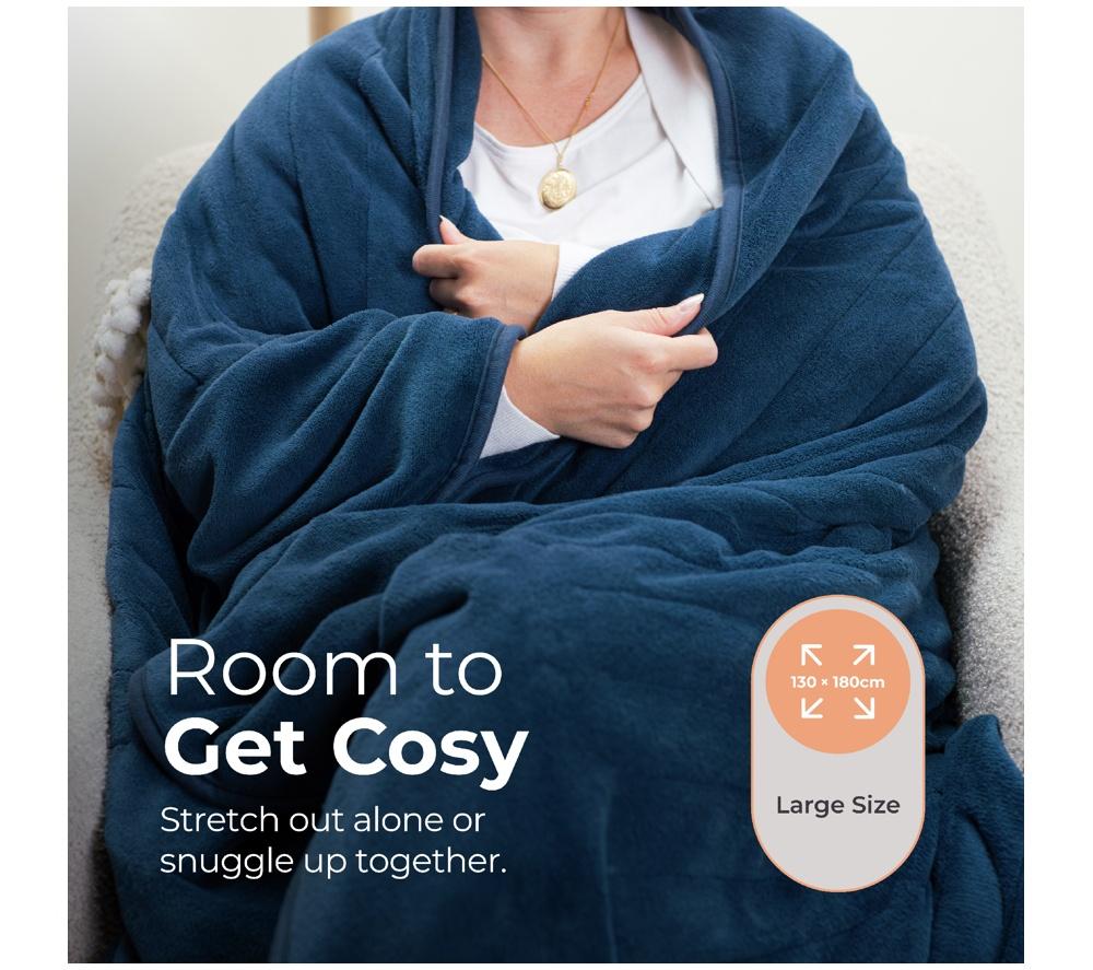 ABODE AHT1001BLU Heated Throw - Blue image number 6 of 12