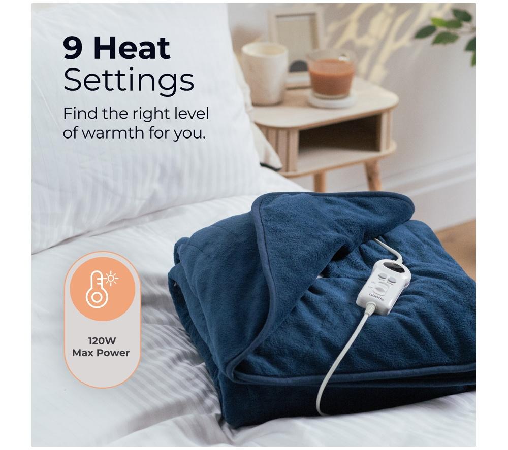 ABODE AHT1001BLU Heated Throw - Blue image number 7 of 12