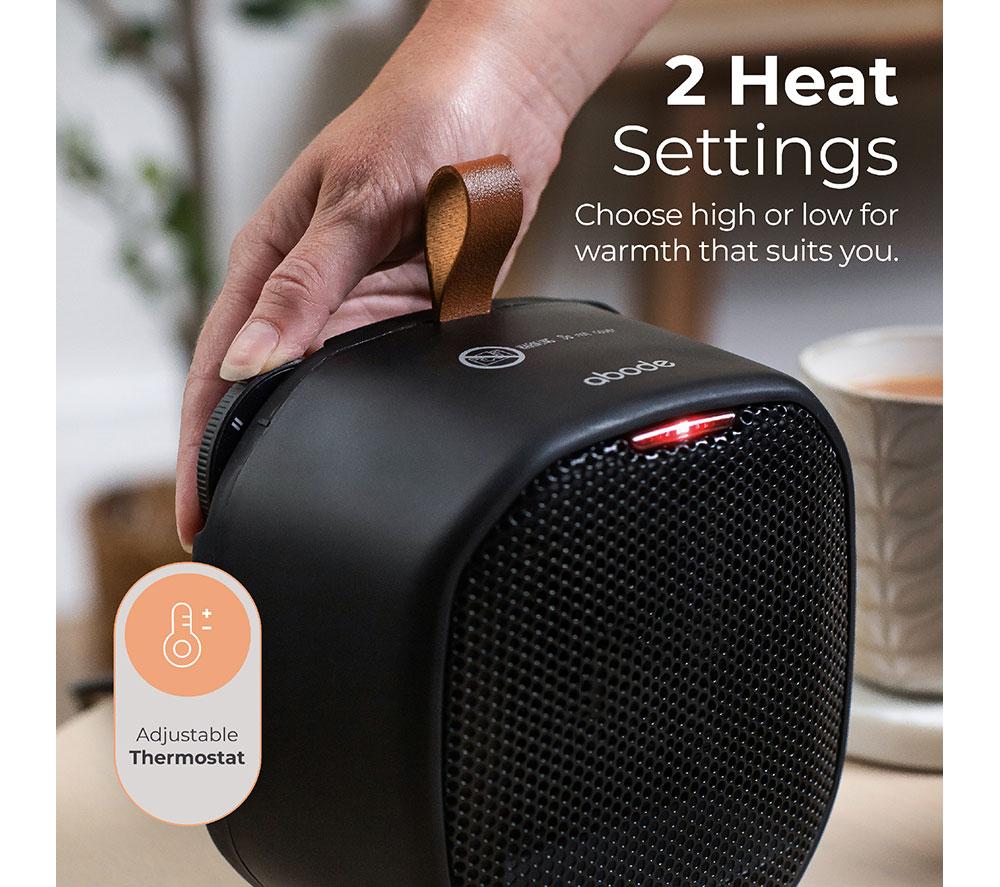 ABODE ADTH1002B Hot & Cool Ceramic Fan Heater - Black image number 3 of 12