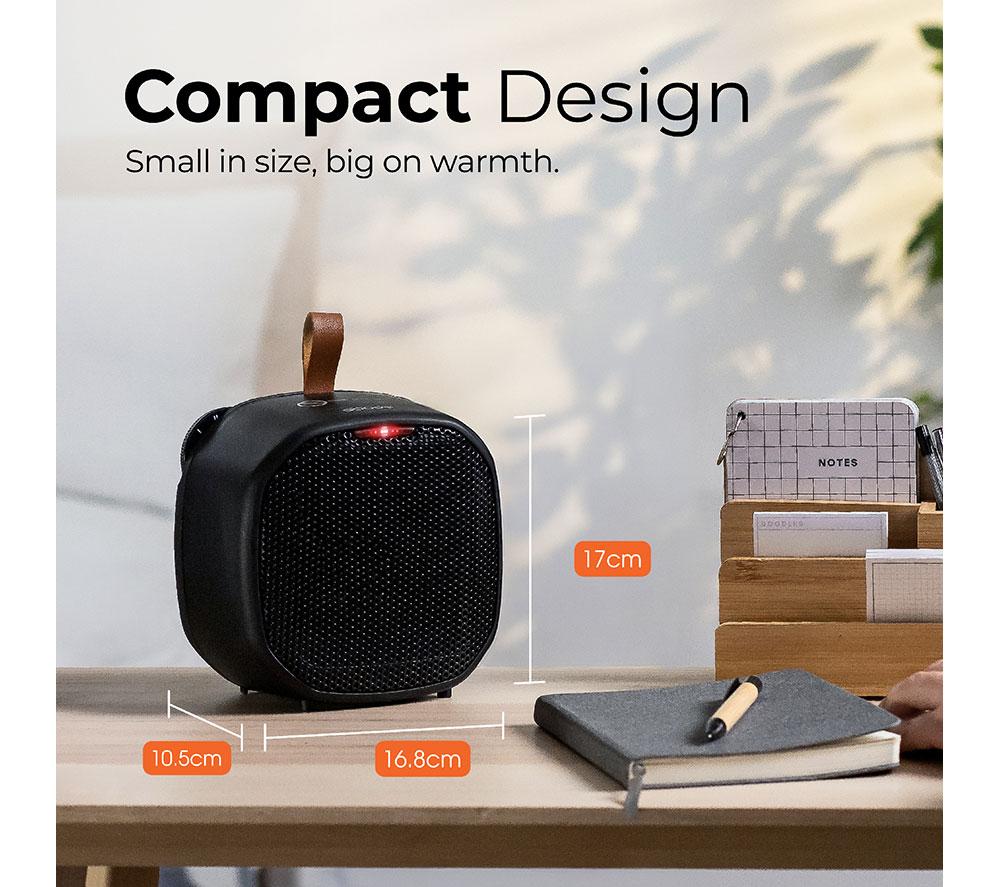 ABODE ADTH1002B Hot & Cool Ceramic Fan Heater - Black image number 5 of 12