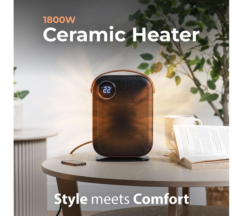 ABODE ADTH1004 Hot & Cool Ceramic Fan Heater - Black image number 2 of 14