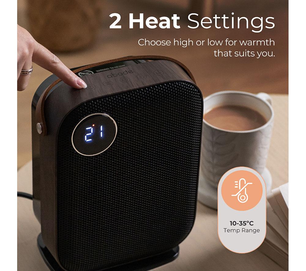 ABODE ADTH1004 Hot & Cool Ceramic Fan Heater - Black image number 3 of 14