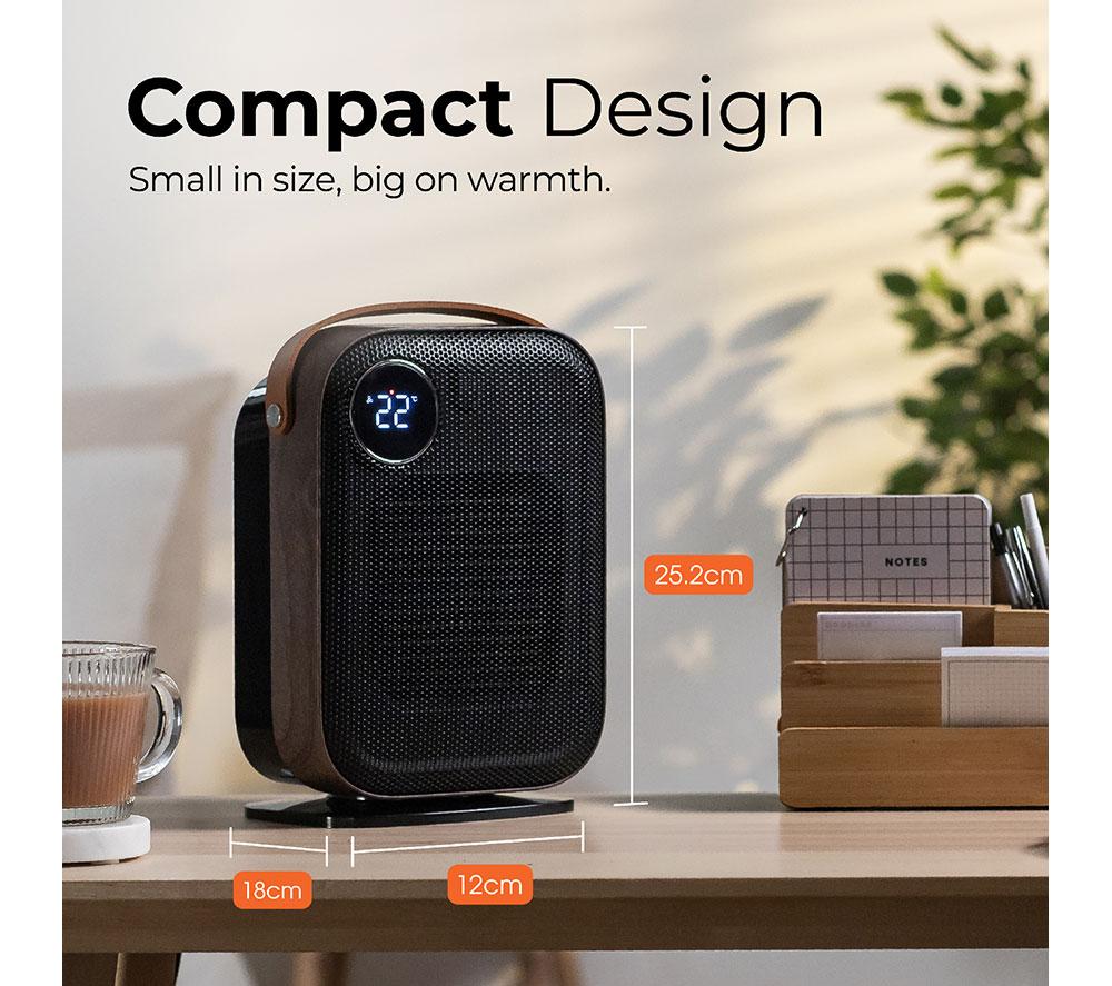 ABODE ADTH1004 Hot & Cool Ceramic Fan Heater - Black image number 5 of 14