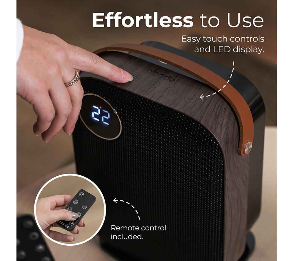 ABODE ADTH1004 Hot & Cool Ceramic Fan Heater - Black image number 8 of 14