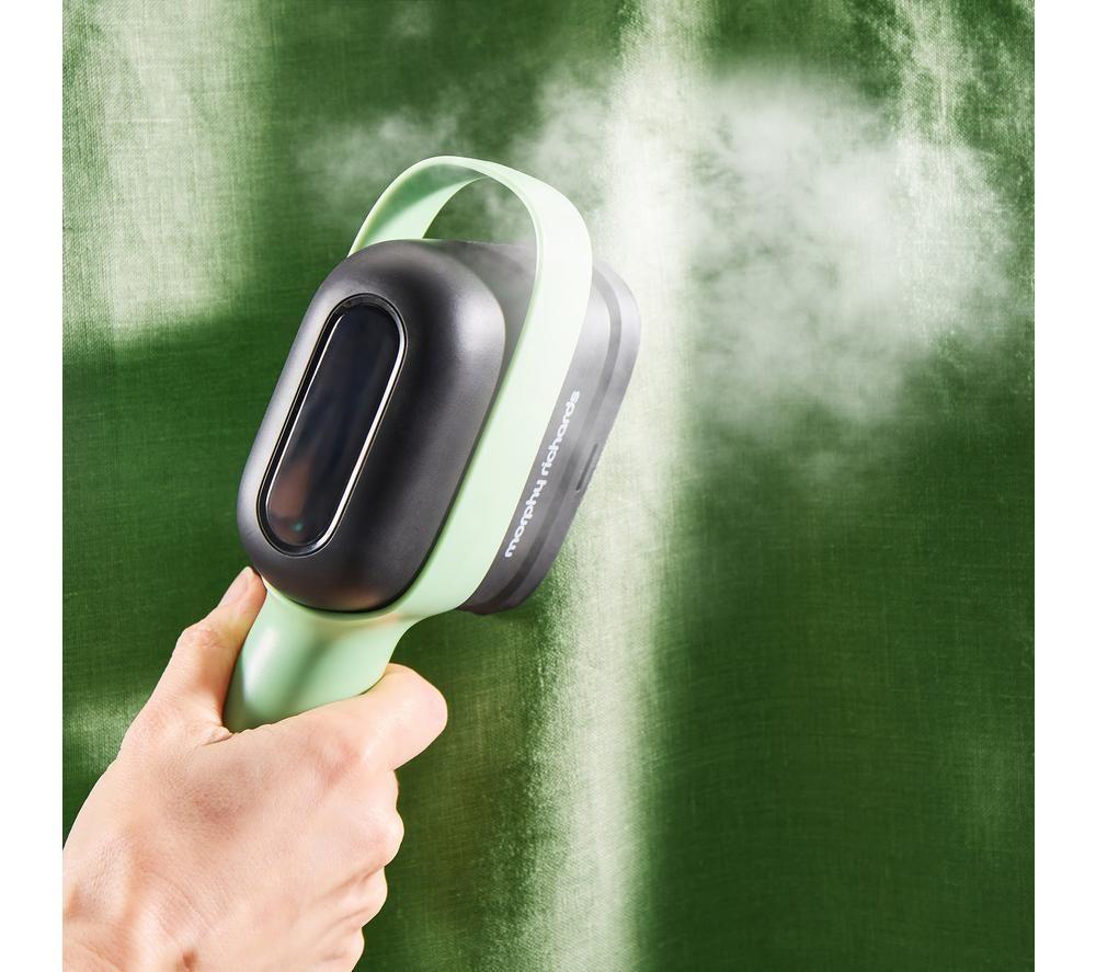 MORPHY RICHARDS 361002 VIBE Handheld Clothes Steamer - Green & Black image number 5 of 8
