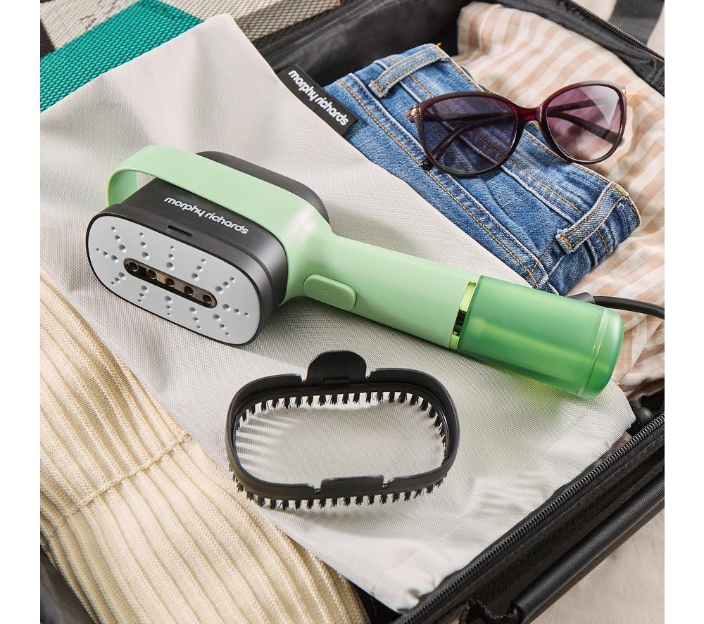 MORPHY RICHARDS 361002 VIBE Handheld Clothes Steamer - Green & Black image number 7 of 8