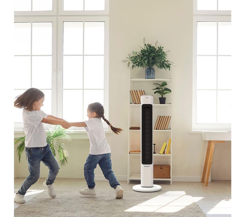 DREW & COLE SmartAir Tower Fan & Purifier - White image number 2 of 3
