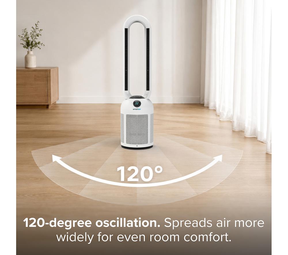 DREW & COLE SmartAir Smooth Flow Bladeless Fan & Heater - White image number 8 of 13