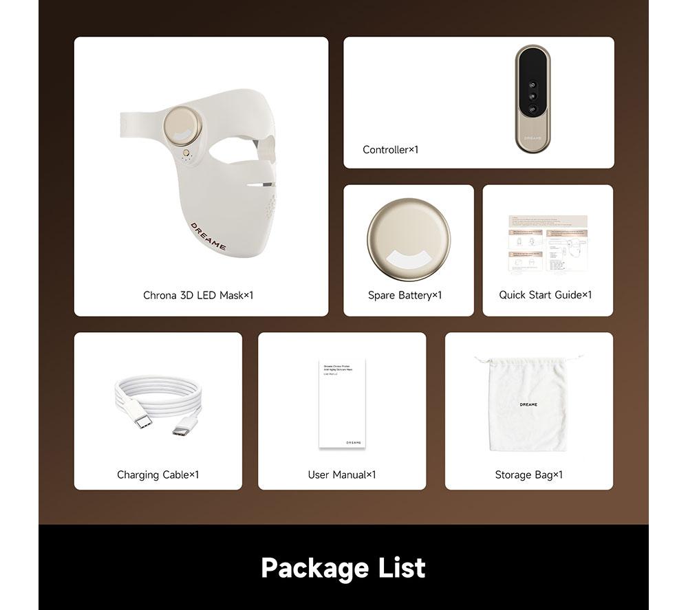 DREAME Chrona AB01A LED Face Mask - White image number 10 of 10