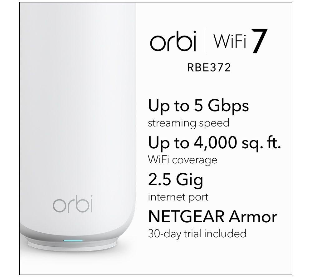 NETGEAR Orbi RBE372 Whole Home WiFi System - Twin Pack image number 3 of 3