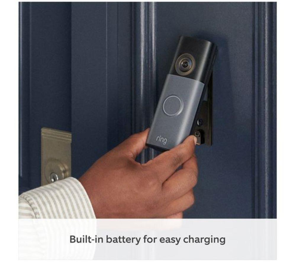 RING Battery Retinal 2K Video Doorbell (Newest Gen) - Matte Mocha image number 4 of 7
