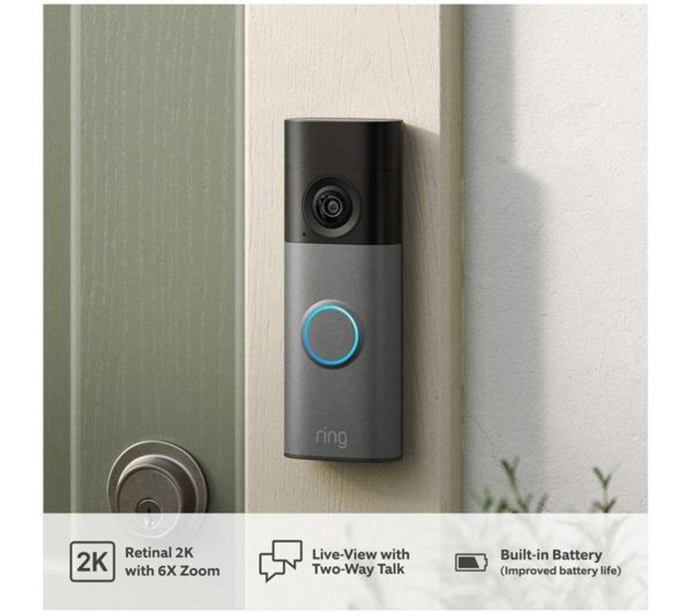 RING Battery Retinal 2K Video Doorbell (Newest Gen) - Matte Mocha image number 7 of 7