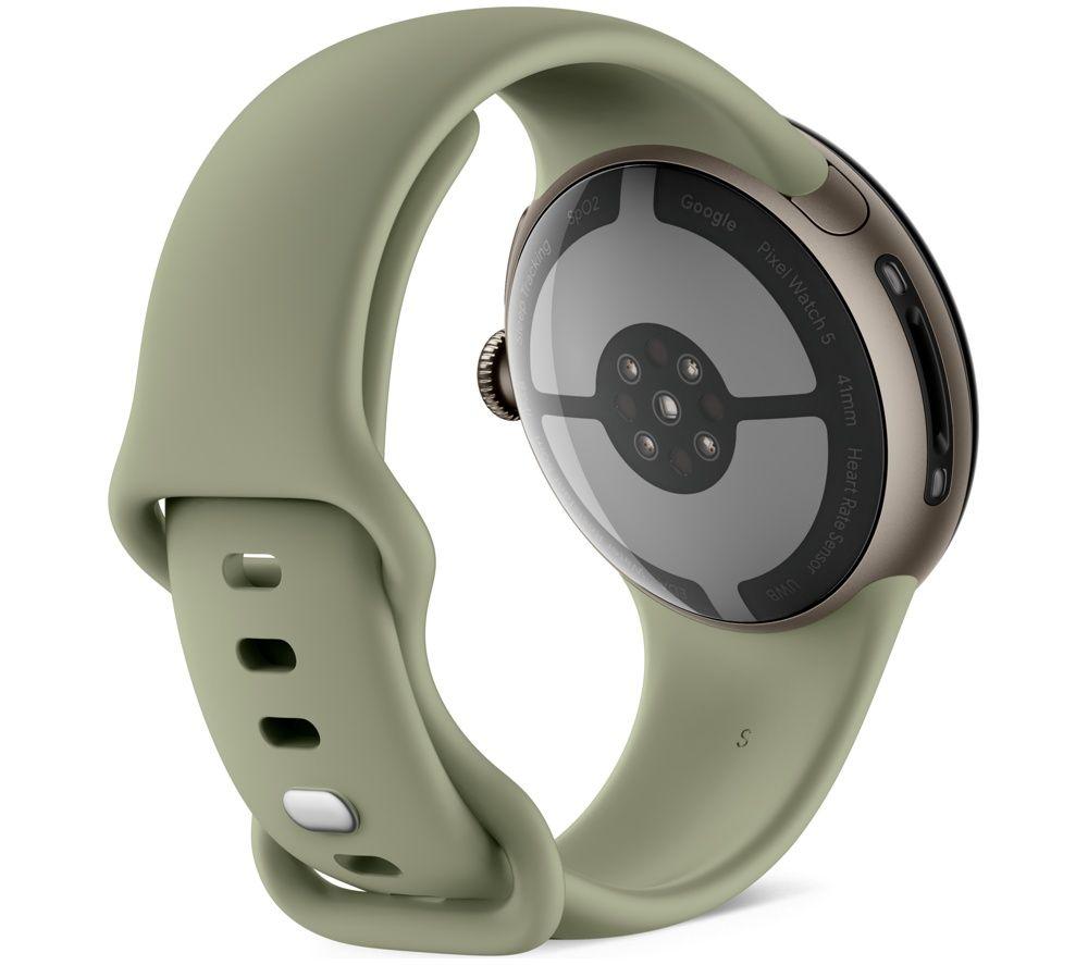 GOOGLE Pixel Watch 5 WiFi - Satin Pyrite Aluminum Case with Olive Active Band, 41 mm image number 3 of 11