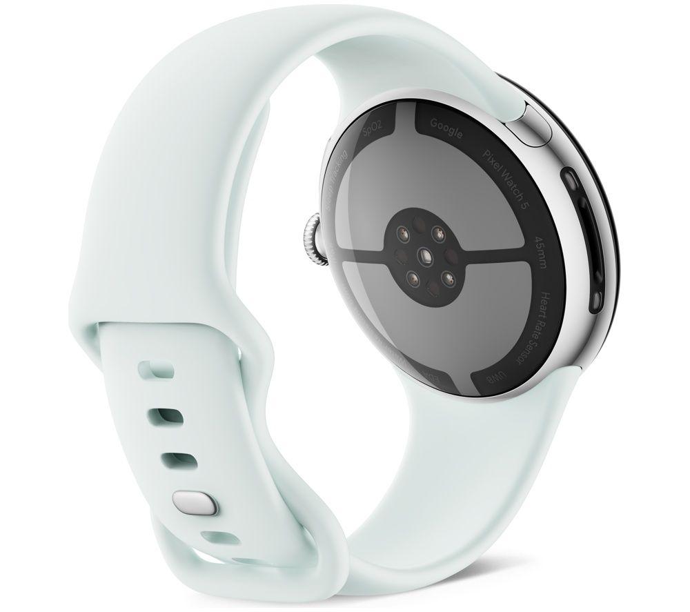 GOOGLE Pixel Watch 5 WiFi - Polished Silver Aluminum Case with Fog Active Band, 45 mm image number 3 of 11