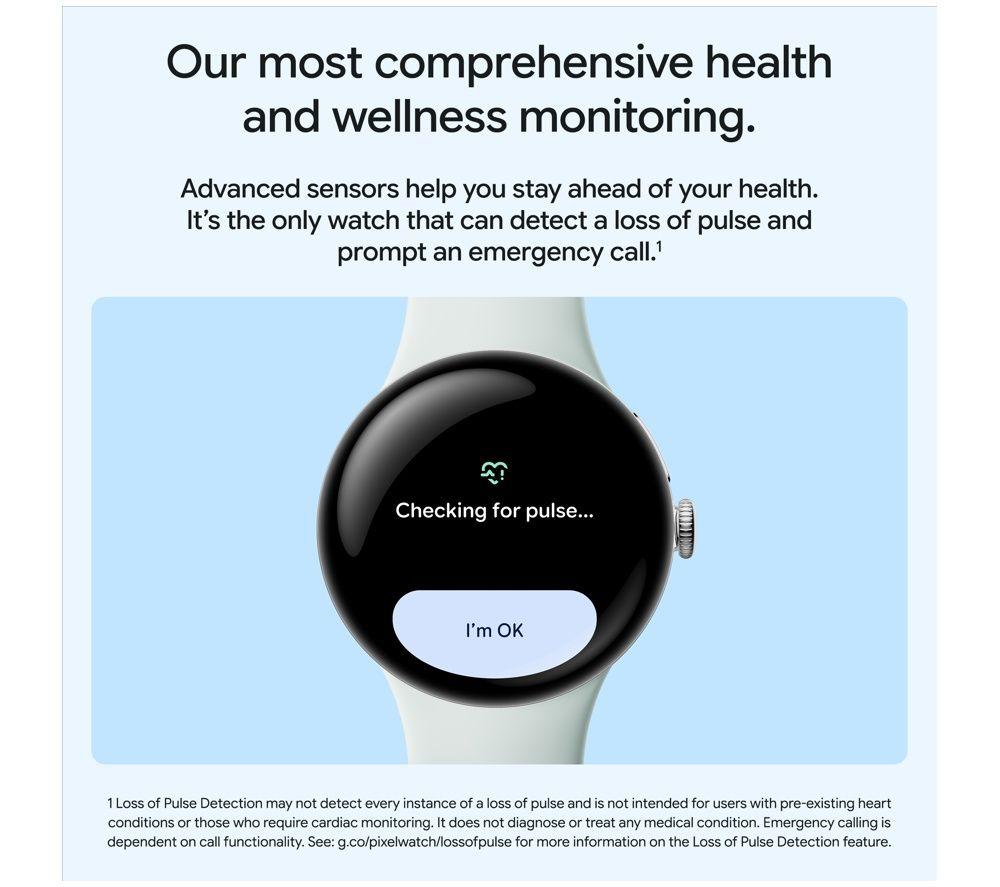 GOOGLE Pixel Watch 5 LTE - Matte Black Aluminium Case with Obsidian Active Band, 45 mm image number 7 of 12