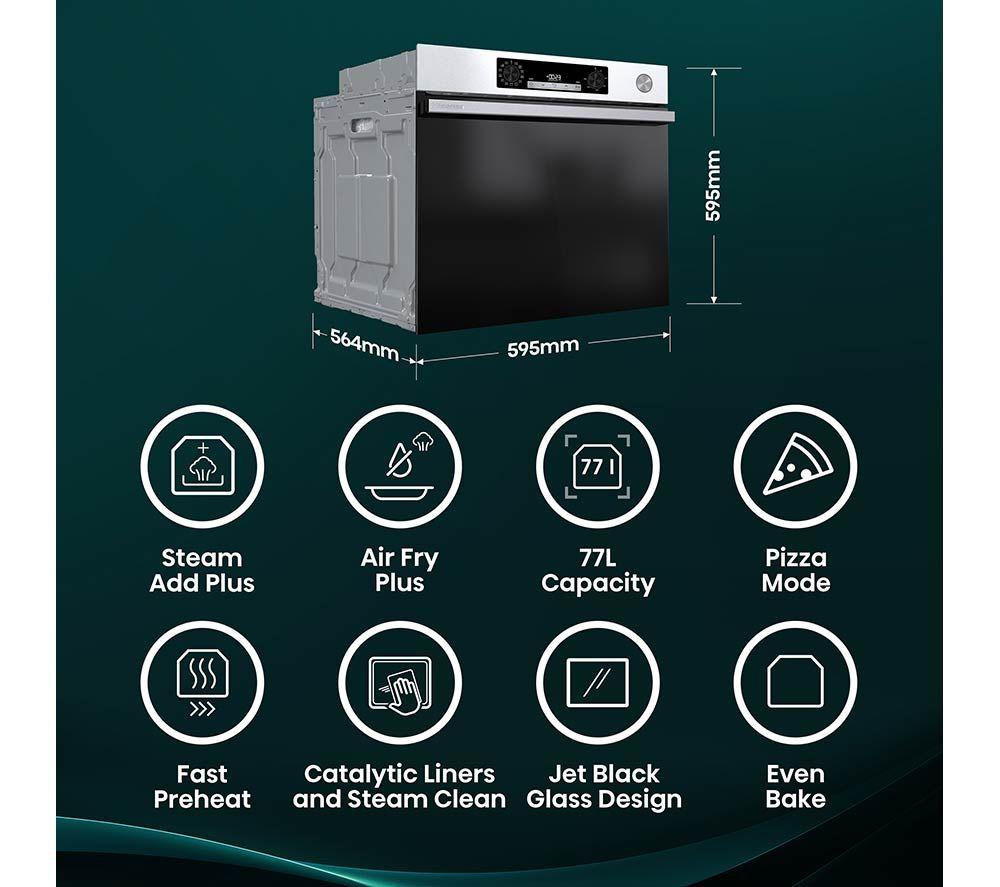 HISENSE Hi4 Multisystem BSA66221CXUK Electric Steam Oven - Black image number 3 of 19
