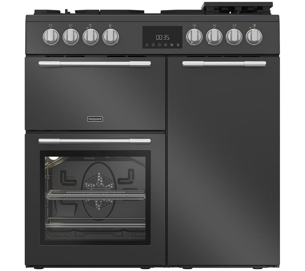 HOTPOINT RH90FA20A 90 cm Dual Fuel Range Cooker with AirFry - Anthracite