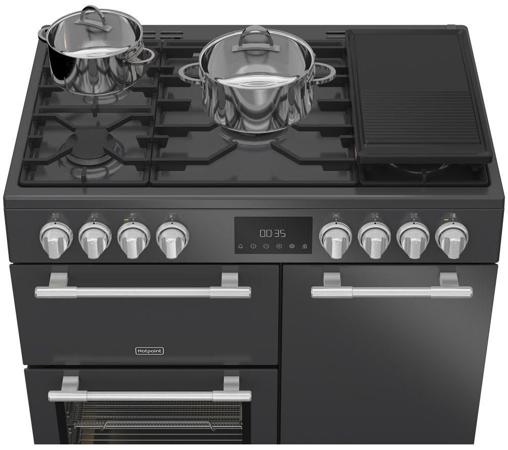 HOTPOINT RH90FA20A 90 cm Dual Fuel Range Cooker with AirFry - Anthracite image number 7 of 12
