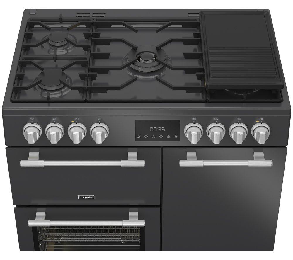 HOTPOINT RH90FA20A 90 cm Dual Fuel Range Cooker with AirFry - Anthracite image number 8 of 12