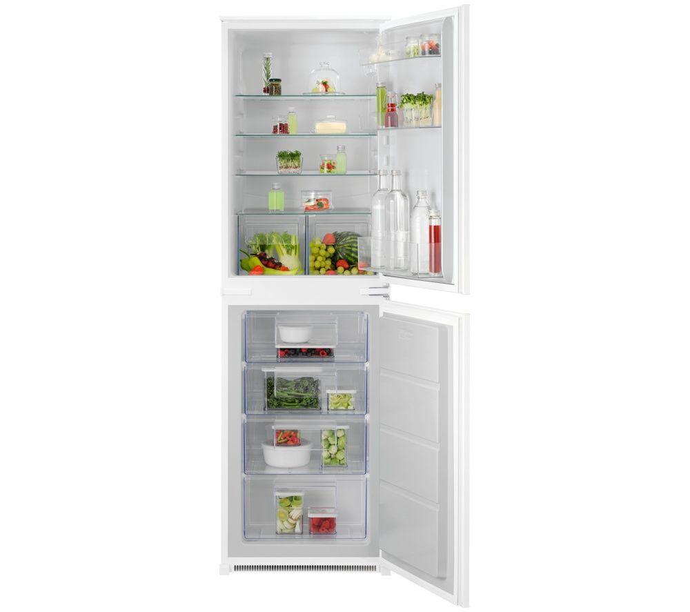 Aeg Osc6l185es Integrated 50/50 Fridge Freezer - Sliding Hinge, White