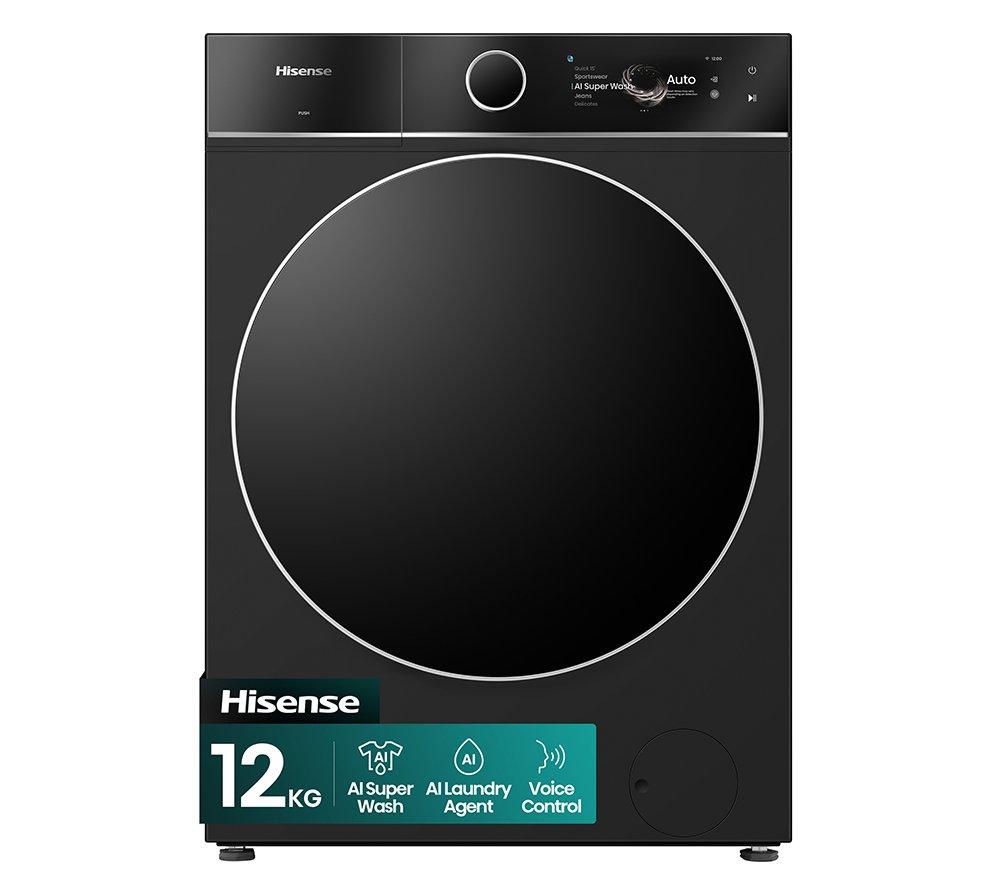 HISENSE KitchenFit 7i Series WF7I1248BBR WiFi-enabled 12 kg 1400 Spin Washing Machine - Black