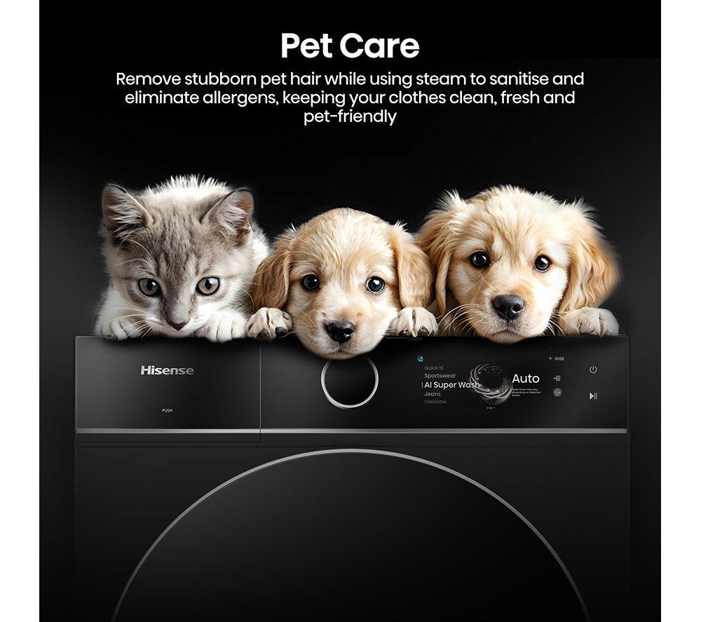 HISENSE KitchenFit 7i Series WF7I1248BBR WiFi-enabled 12 kg 1400 Spin Washing Machine - Black image number 29 of 37
