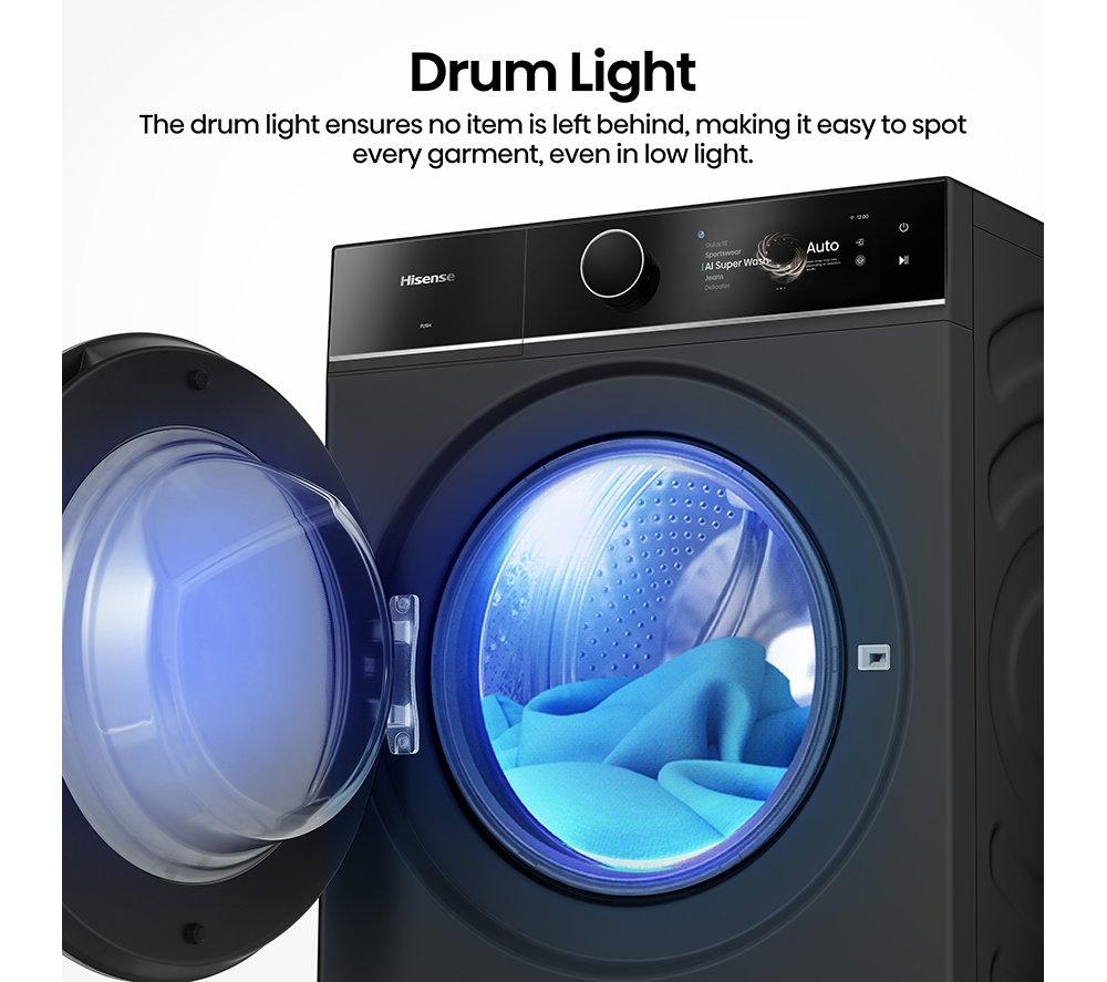 HISENSE KitchenFit 7i Series WF7I1248BBR WiFi-enabled 12 kg 1400 Spin Washing Machine - Black image number 30 of 37