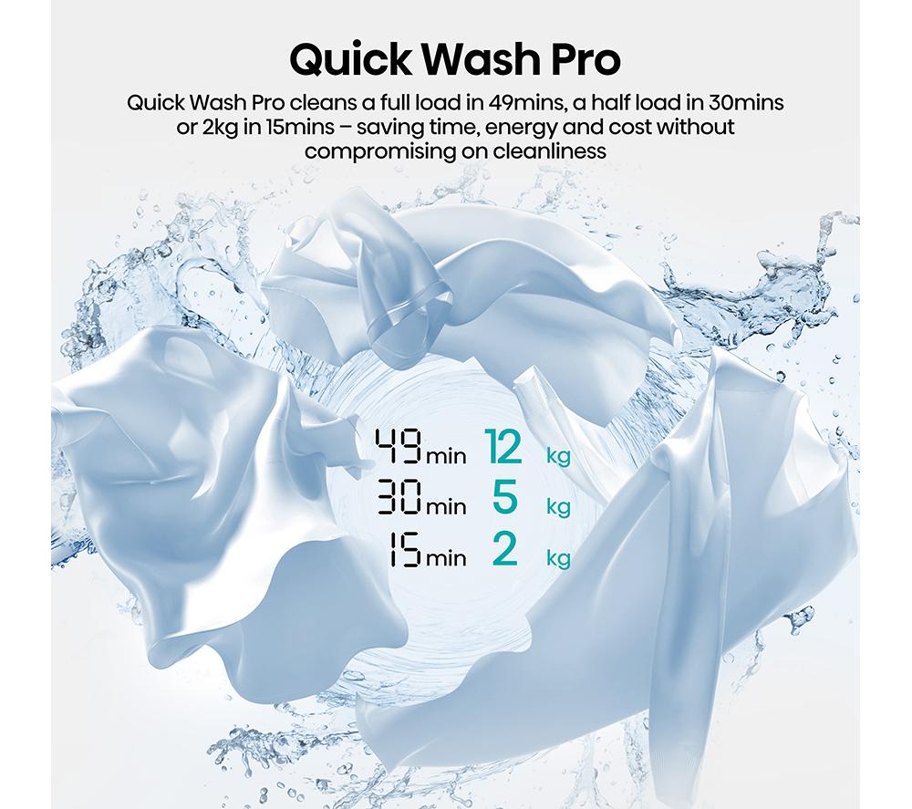 HISENSE KitchenFit 5i Series WD5I1245BWRH WiFi-enabled 12 kg Washer Dryer - White image number 17 of 35