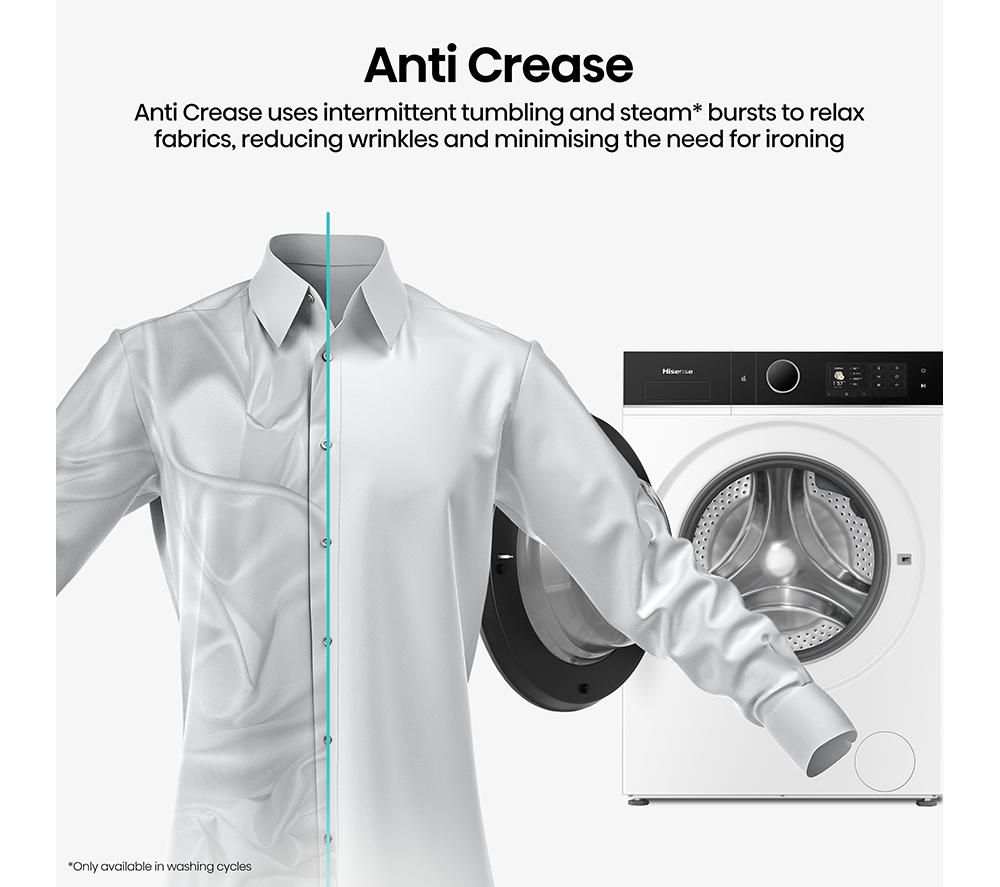 HISENSE KitchenFit 5i Series WD5I1245BWRH WiFi-enabled 12 kg Washer Dryer - White image number 26 of 35