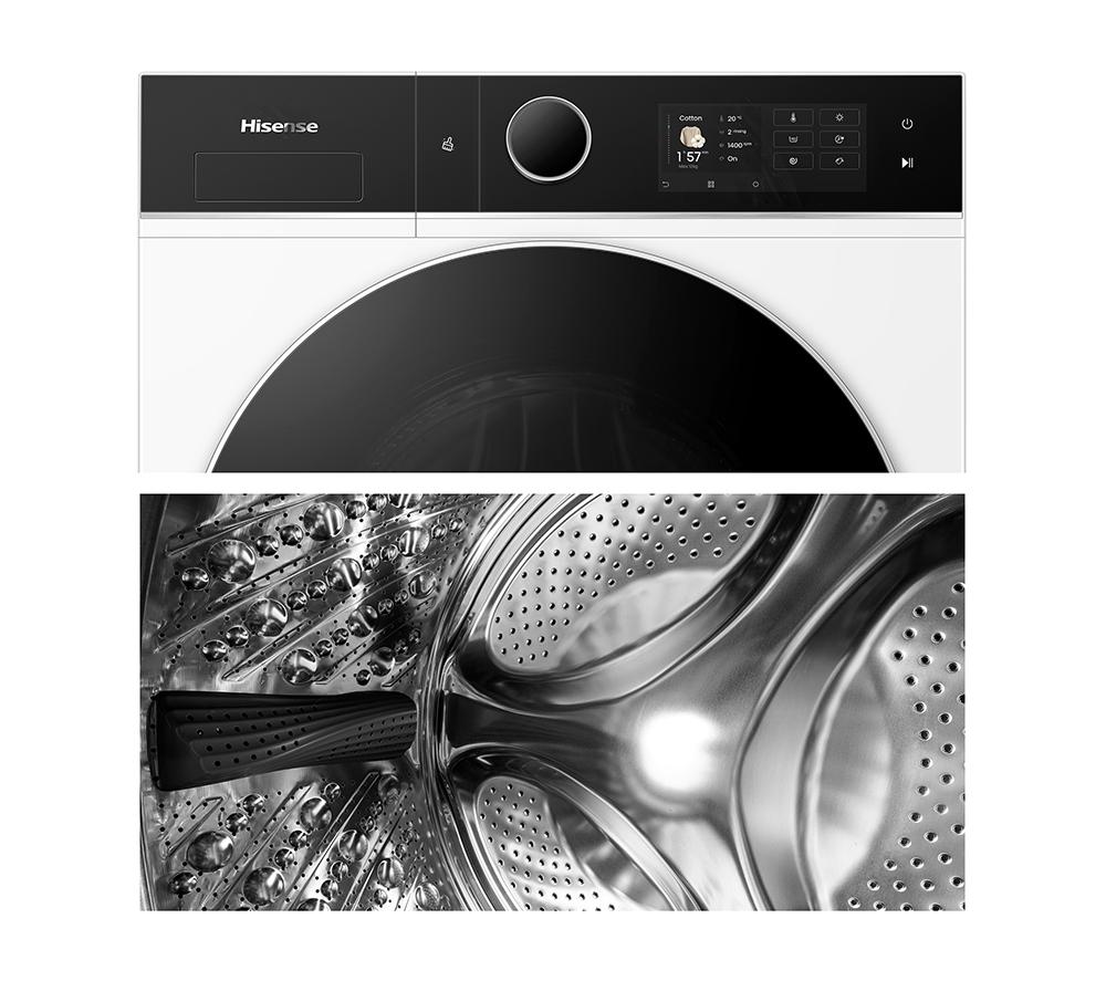 HISENSE KitchenFit 5i Series WD5I1245BWRH WiFi-enabled 12 kg Washer Dryer - White image number 31 of 35