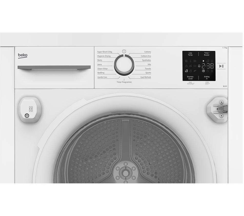 BEKO Pro NTIKP71121WN Integrated 7 kg Heat Pump Tumble Dryer - White image number 4 of 5