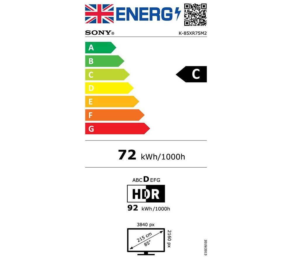 SONY BRAVIA 7 II 85" True RGB Mini LED 4K HDR Smart TV 2026 - K85XR75M2 image number 20 of 21