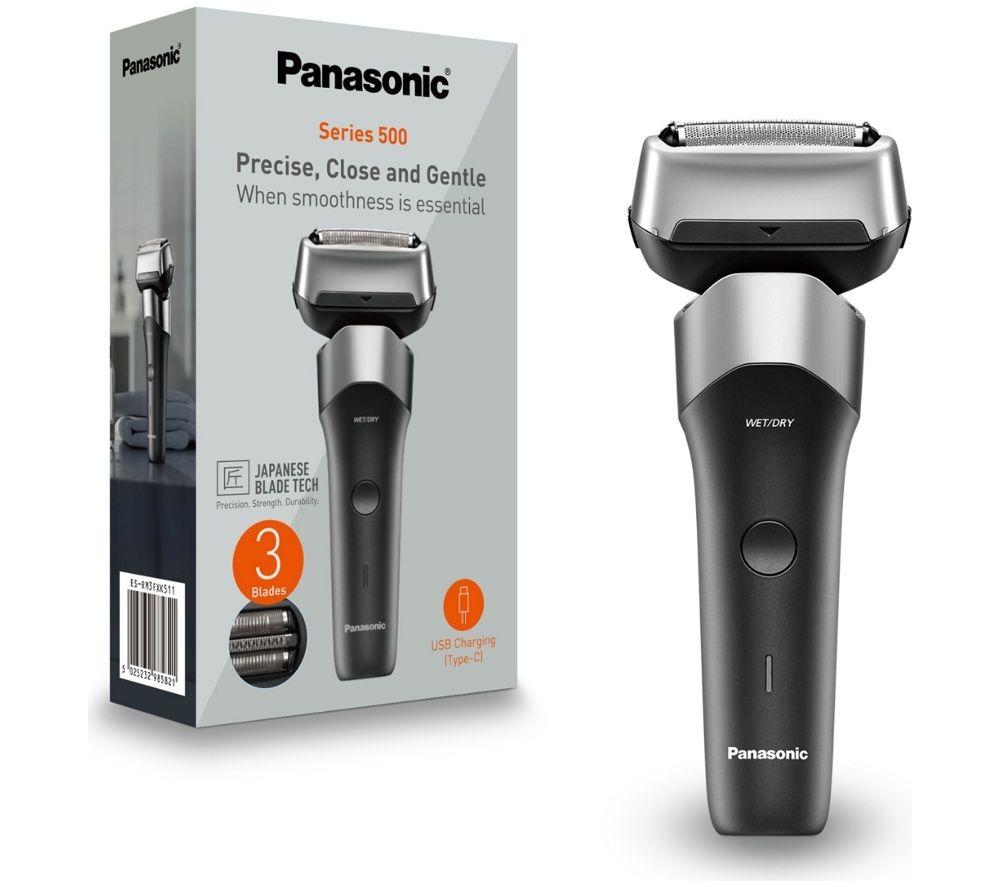 PANASONIC ES-RM3FX 3-Blade Wet & Dry Foil Shaver - Black & Grey