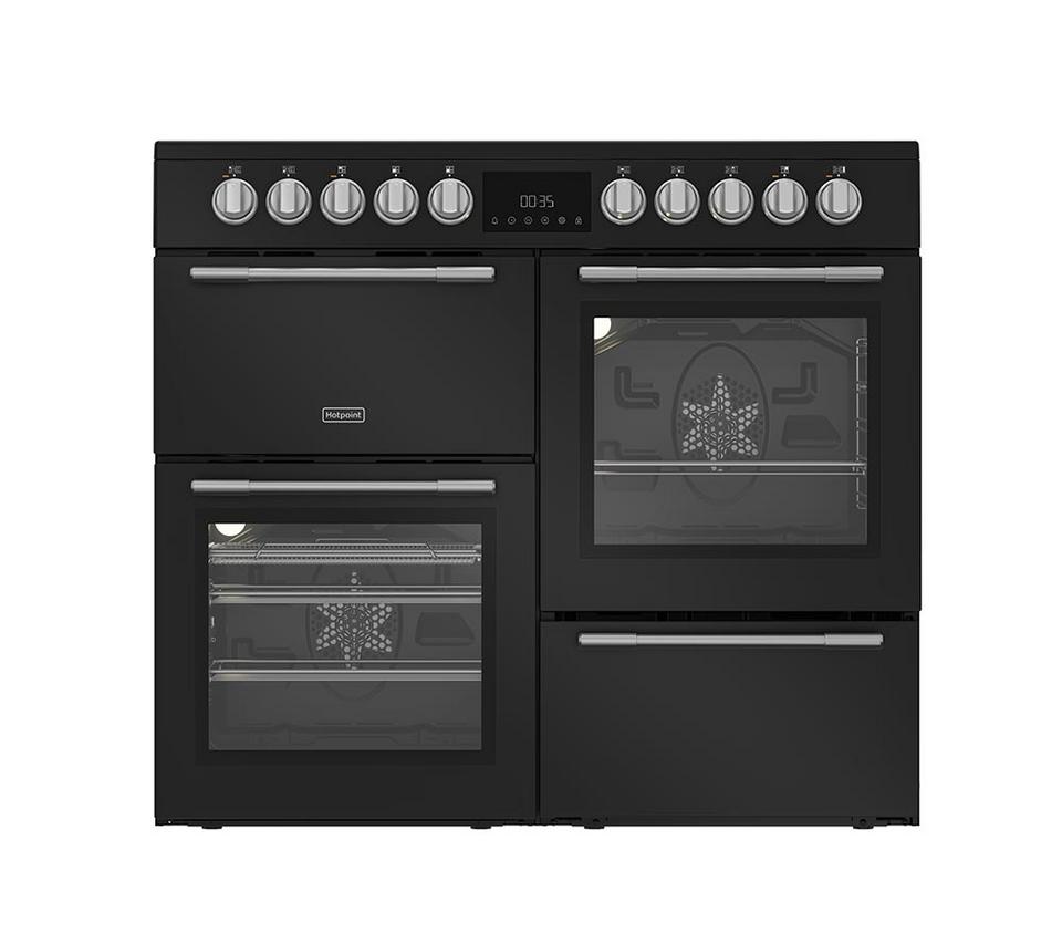 HOTPOINT RH100CA21B 100 cm Electric Ceramic Range Cooker - Black