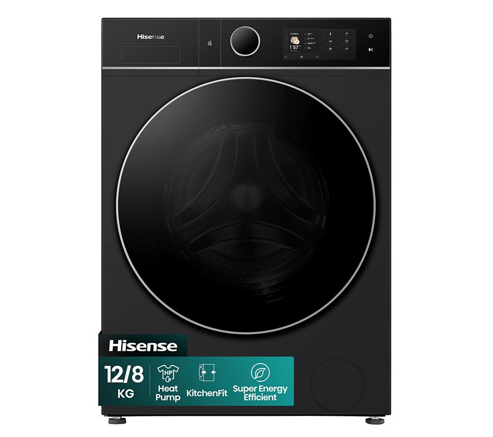 HISENSE KitchenFit 5i Series WD5I1245BBRH WiFi-enabled 12 kg Washer Dryer - Black