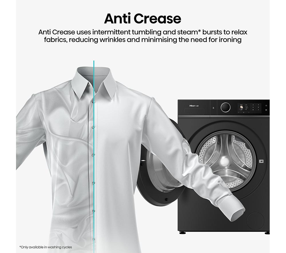 HISENSE KitchenFit 5i Series WD5I1245BBRH WiFi-enabled 12 kg Washer Dryer - Black image number 26 of 35
