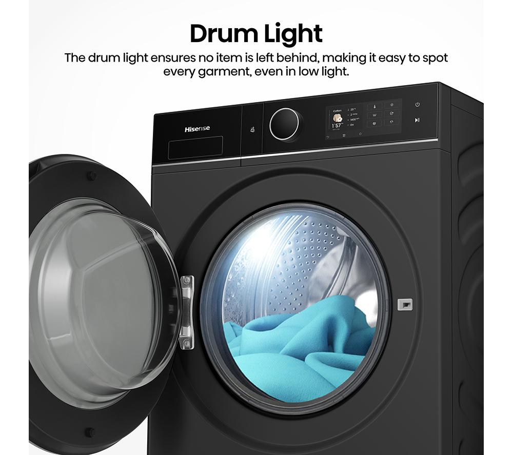 HISENSE KitchenFit 5i Series WD5I1245BBRH WiFi-enabled 12 kg Washer Dryer - Black image number 27 of 35