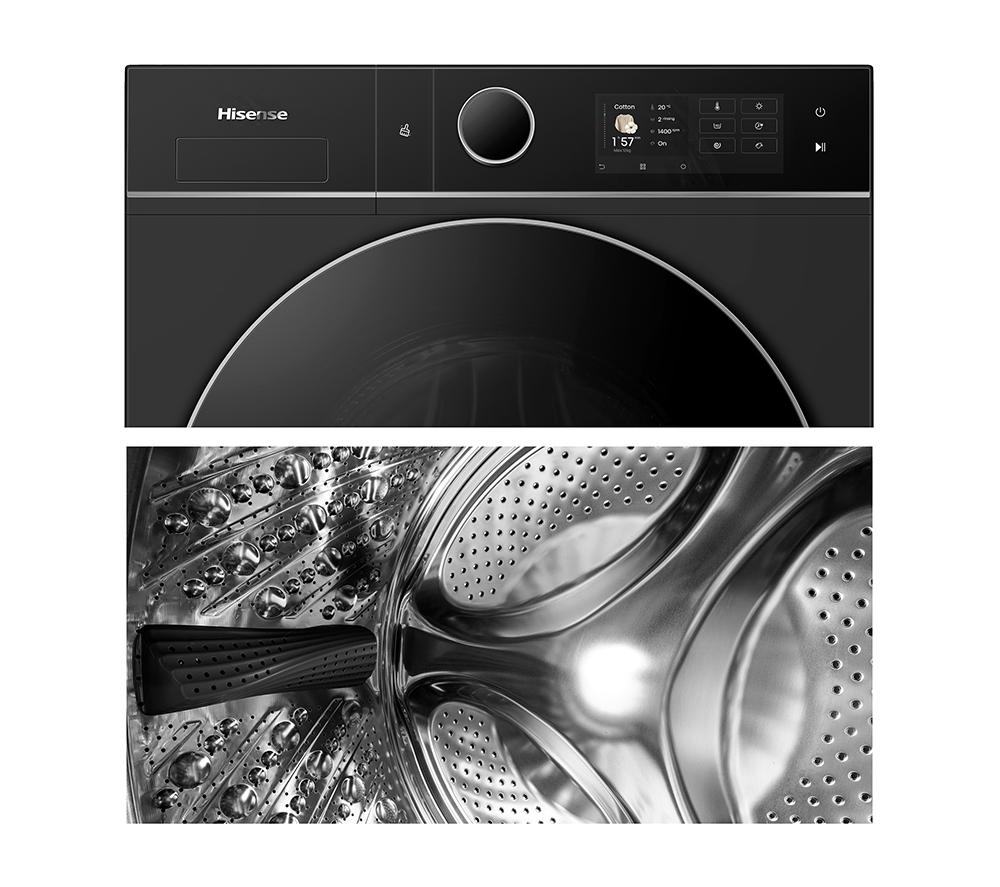 HISENSE KitchenFit 5i Series WD5I1245BBRH WiFi-enabled 12 kg Washer Dryer - Black image number 31 of 35
