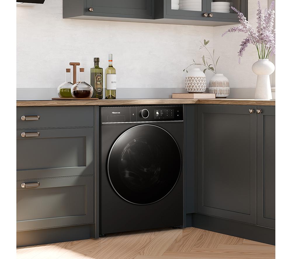 HISENSE KitchenFit 5i Series WD5I1245BBRH WiFi-enabled 12 kg Washer Dryer - Black image number 34 of 35