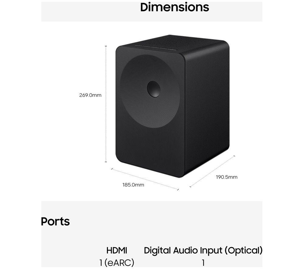 SAMSUNG Music Studio 7 HW-LS70H/XU Wireless Multi-room Speaker - Black image number 4 of 6
