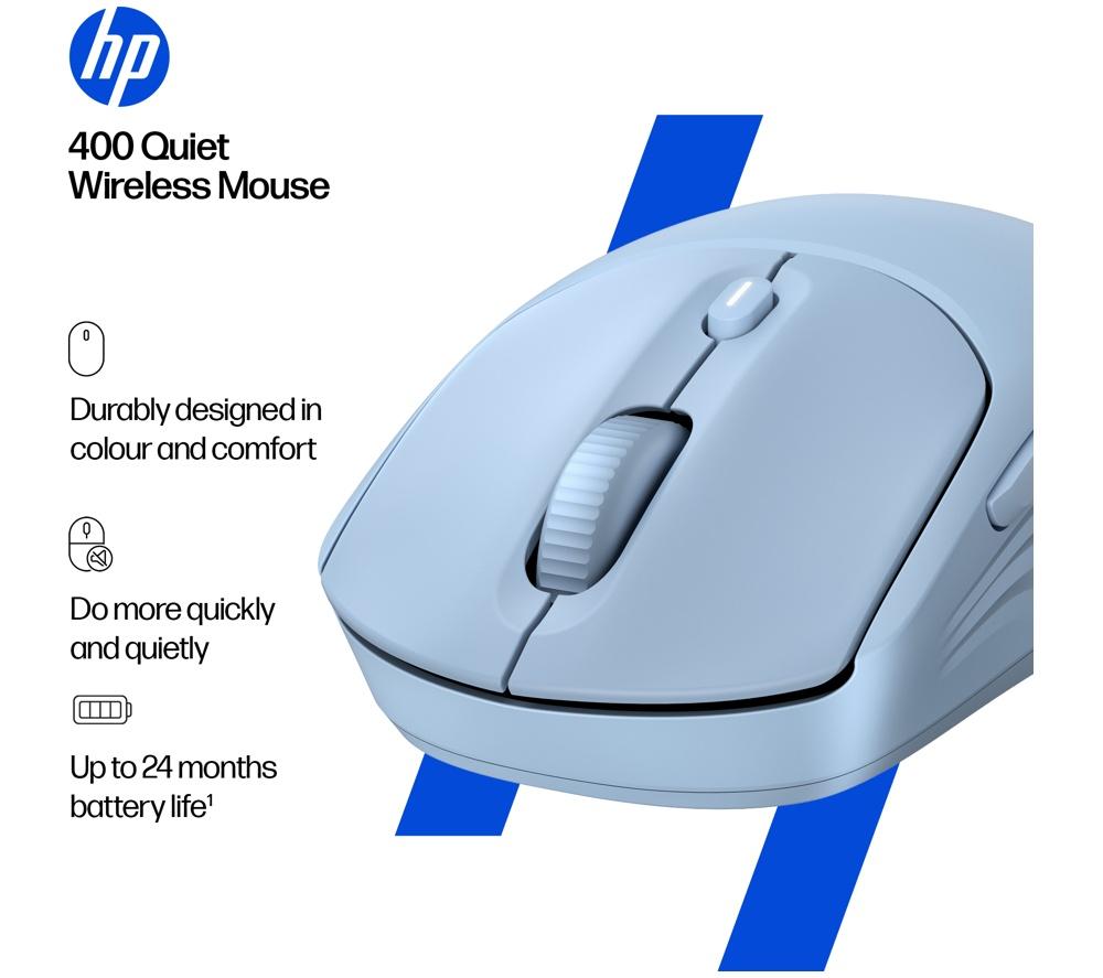 HP 400 Wireless Optical Mouse - Blue image number 2 of 14