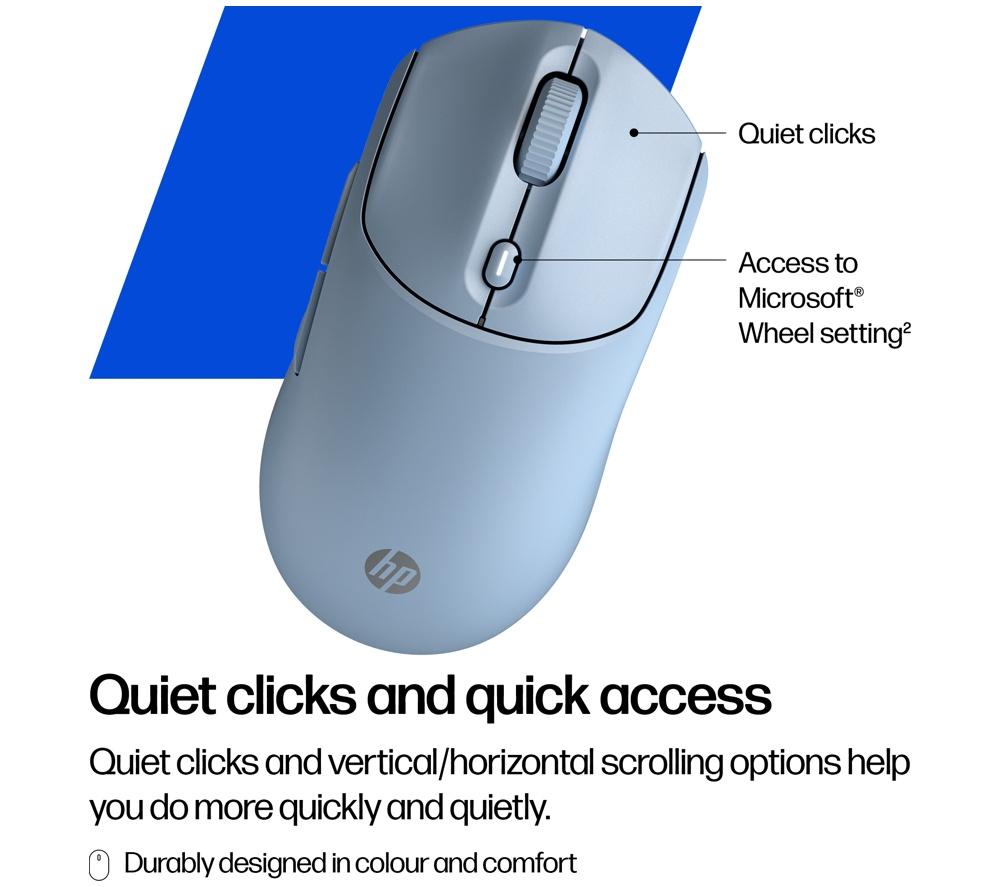 HP 400 Wireless Optical Mouse - Blue image number 3 of 14