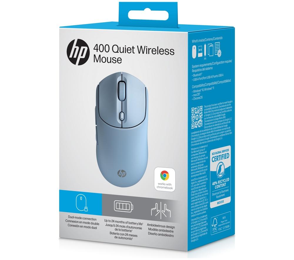 HP 400 Wireless Optical Mouse - Blue image number 14 of 14