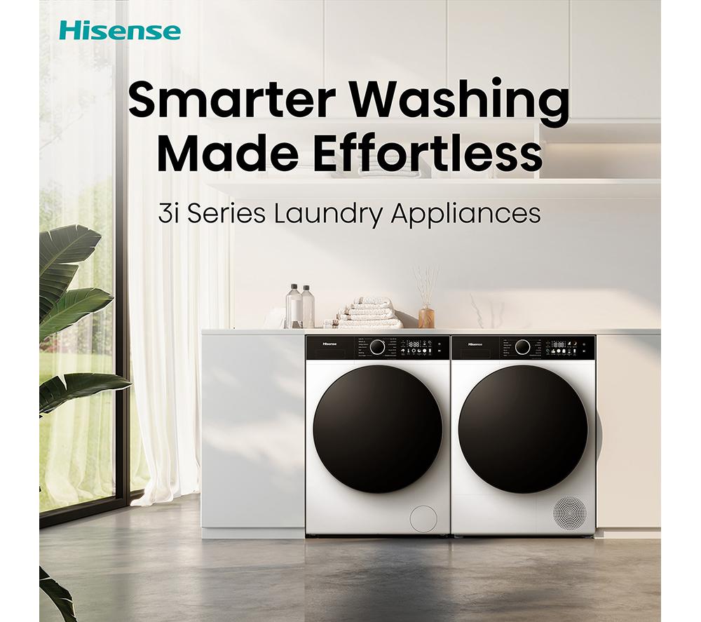 HISENSE KitchenFit 3i Series WF3I9043BWFS2 WiFi-enabled 9 kg 1400 Spin Washing Machine - White image number 3 of 31