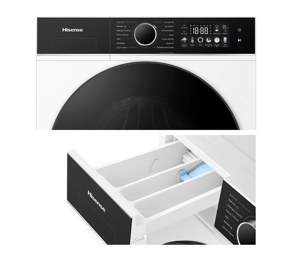 HISENSE KitchenFit 3i Series WF3I9043BWFS2 WiFi-enabled 9 kg 1400 Spin Washing Machine - White image number 26 of 31