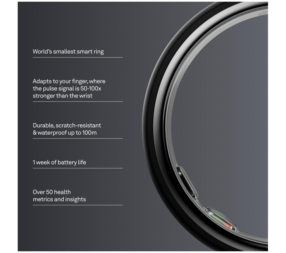 OURA Ring 5 &ndash; Stealth, Size 10 image number 2 of 8
