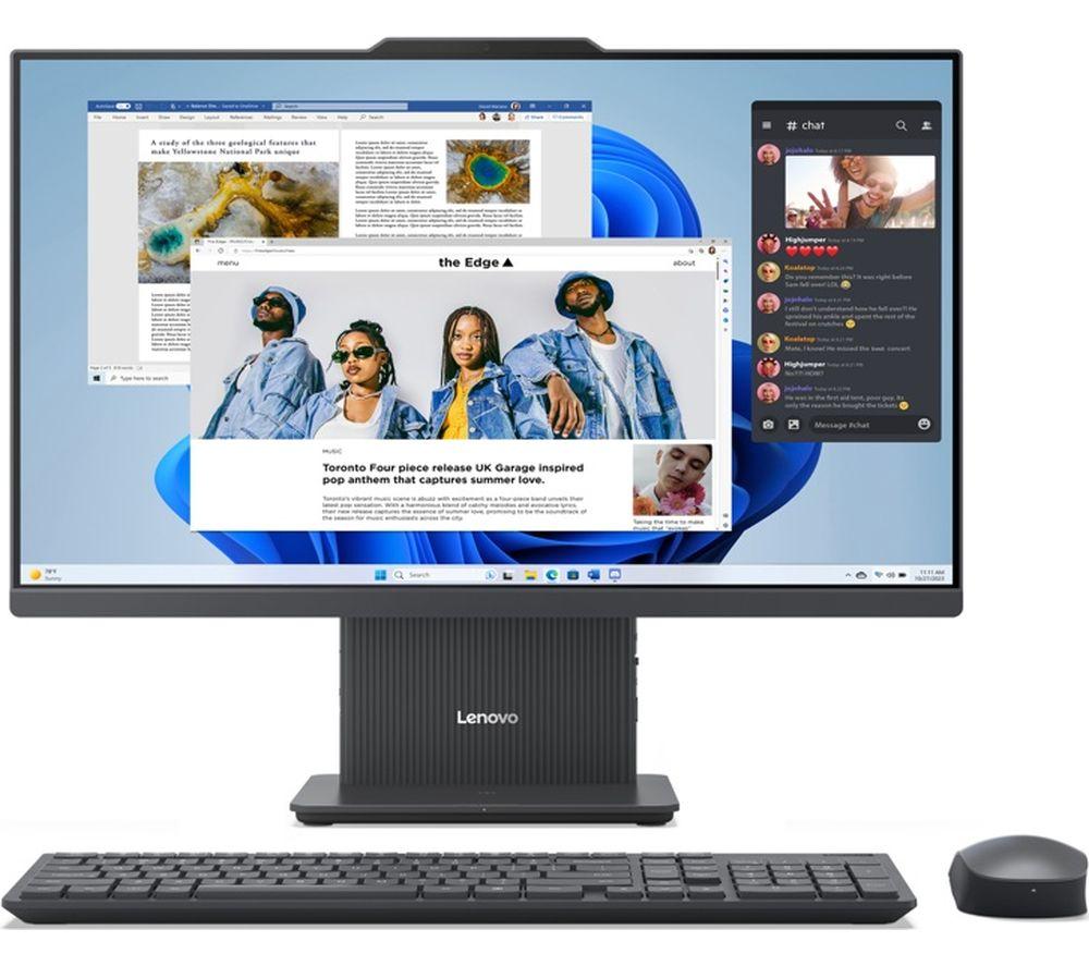 LENOVO AIO 23.8inch All-in-One PC - AMD Ryzenâ„¢ 5, 256 GB SSD, Luna Grey