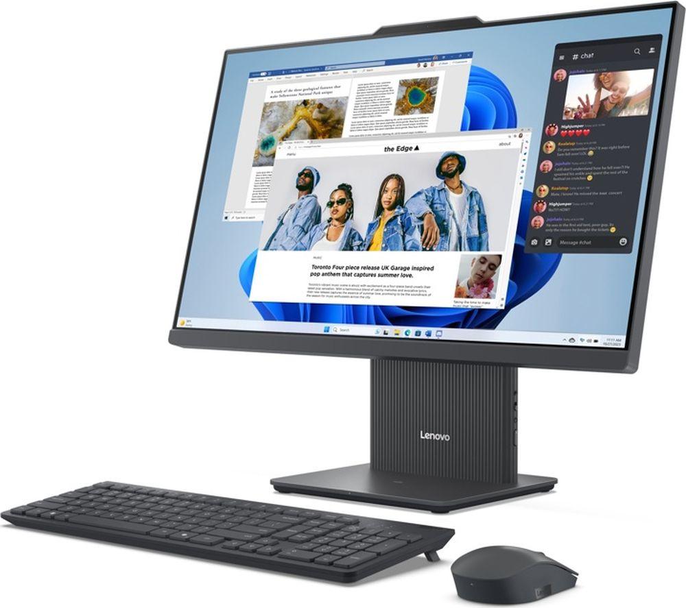 LENOVO AIO 23.8" All-in-One PC - AMD Ryzen 5, 256 GB SSD, Luna Grey image number 2 of 6